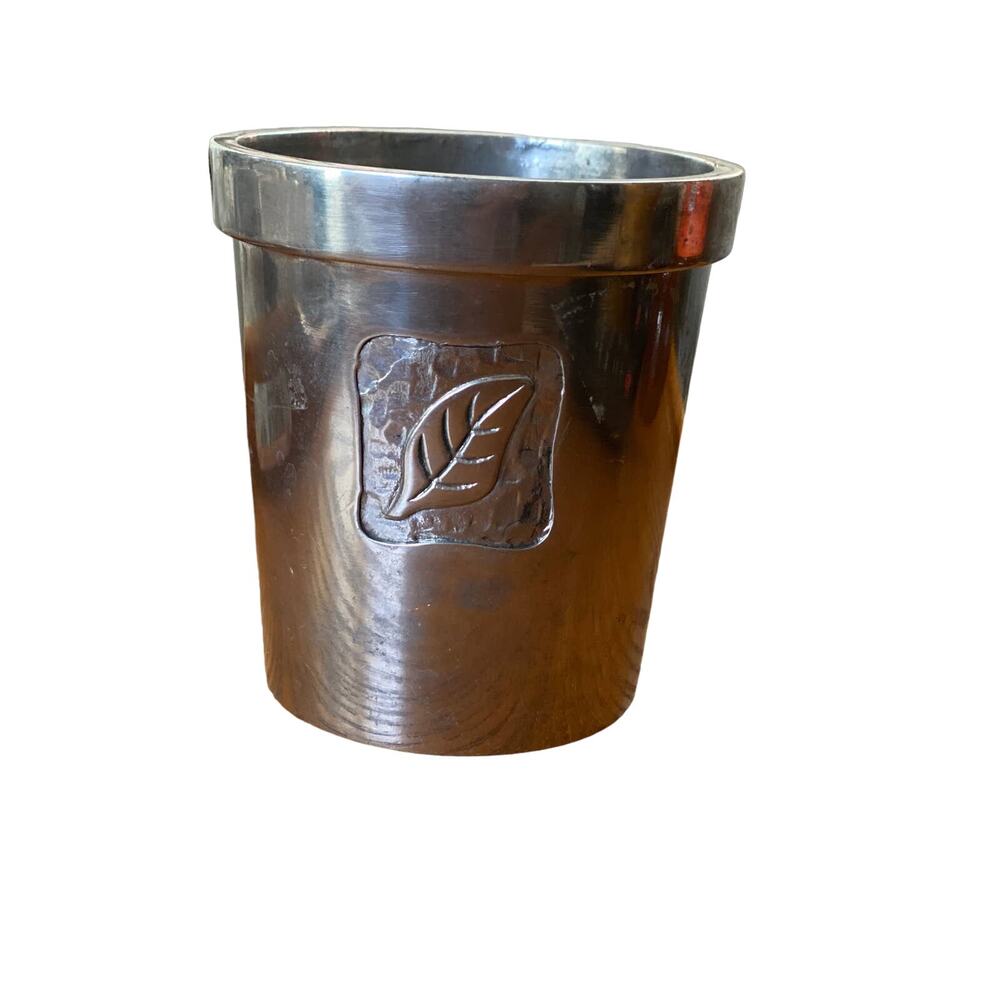 Pewter flower pot, candle holder, small